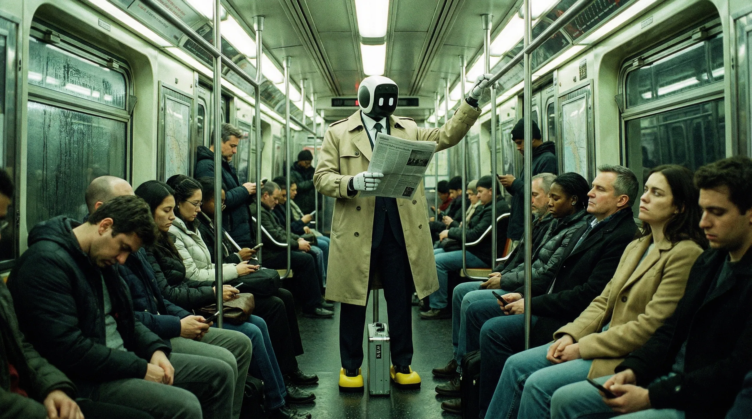 Wybe commuting on the subway